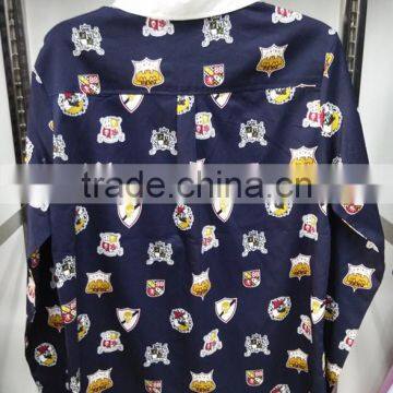 Boys New Fashion White Collar Printed 100%cotton Children Shirt photo-3