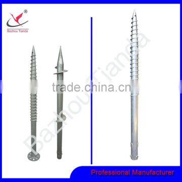 ground screw pole anchor