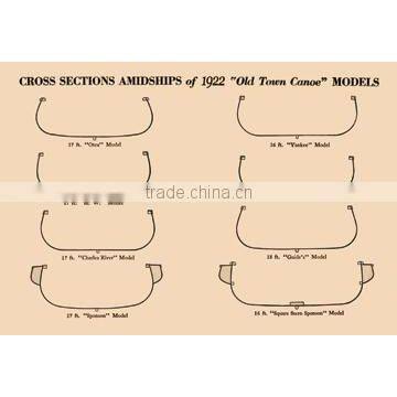 Cross Sections Amidships of 1922 12x18 Giclee on canvas