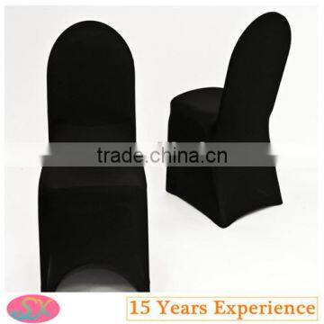 China Manufacturer Low price Pleated polyester universal chair cover white