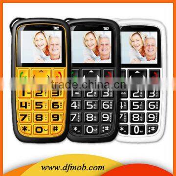 Best Selling Big Keyboard Big Font 1.8INCH GPRS/WAP GSM Dual SIM Card Quad Band MTK6260M SOS Senior Phone T02