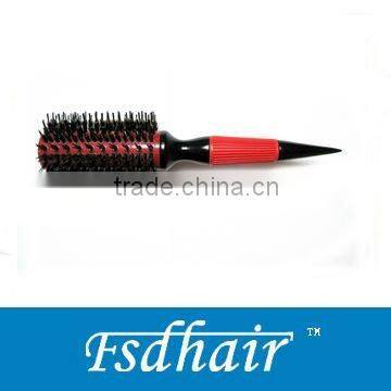 Round ceramic wooden hair brush