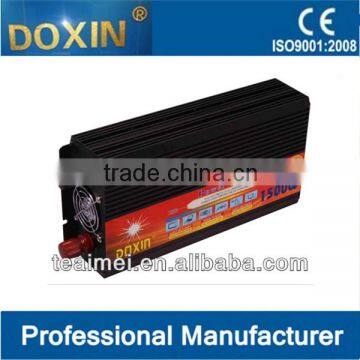 Guangzhou factory black color 12v 220v 1500w inverter 12v dc to 220v ac