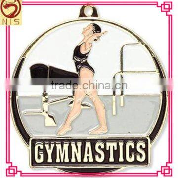 custom painted enamel gymnastics medal