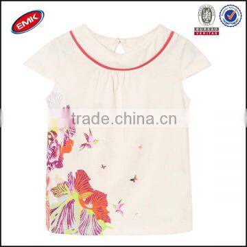 wholesale t-shirts for girl with cape sleeve kids printed t shirts