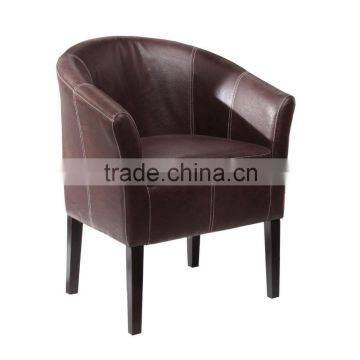 Custom solid wood living room sofa chair covered by pu/fabric