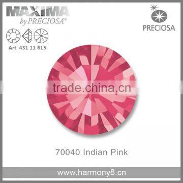 Original PRECIOSA MC Chaton Maxima, Indian Pink Point Back Rhinetsone