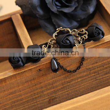 MYLOVE Black Rose Barrette High Quality Headwear