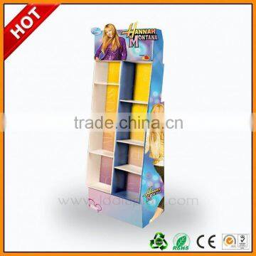 pos display for promation in store ,pos 3 tier store retail paper display stand ,popcorn store displays for advertising