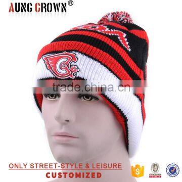 100% acrylic/cotton beanie knitted hat