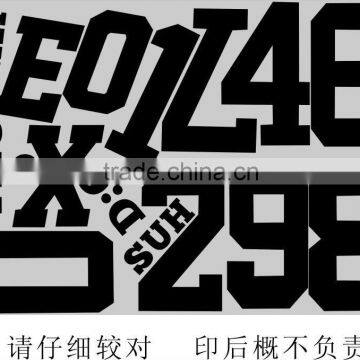 Transfer Numbers for Jerseys,heat Transfer Printing