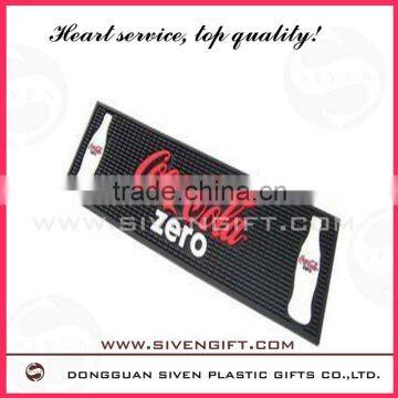 Customied cocacola bran name soft pvc bar mats with high quality