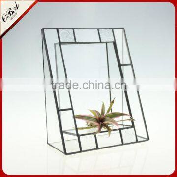 Rectangle Cube Glass Photo Frame Geometric Terrarium for Succulent Plant