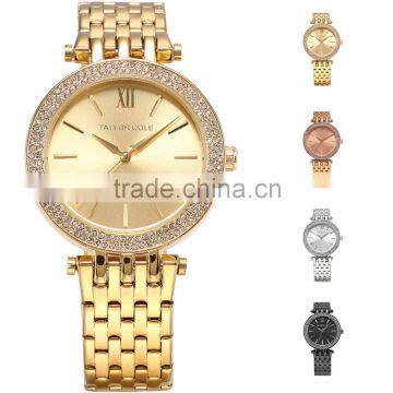 Women Japan Quartz Movement Ladies Fancy Crystal Watches photo-6