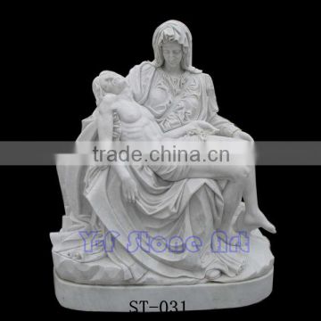 A Saint Pieta Statue in Marble Finish Michelangelo art reproduction