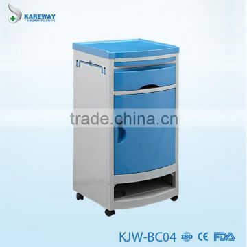 plastic hospital bedsite cabinet with wheels manufacturer KJW-BC04