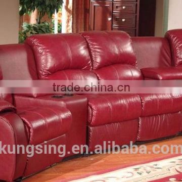 lazy boy red leather home theater recliner sofa