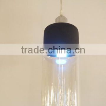 Single Cylindrical Shape Glass Pendant Lights / Lamps