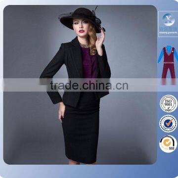 2016 Spring pictures black office suit for ladies ,office wear for ladies