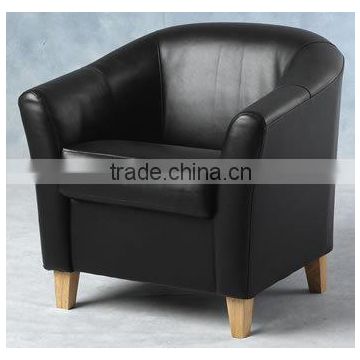 2014 modern upholstered faux leather tub chair