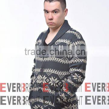 International style men jacquard cardigan sweater