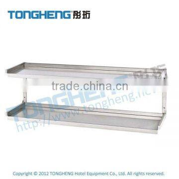 Stainless Steel 2-Tier Solid Wall Shelf