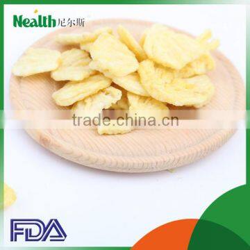 dried pineapple chips in vacuum packaging