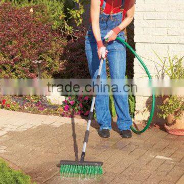 Garden Patio Metal Handle Spray Water Cleaning Brush Broom