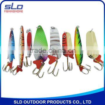 8 Pics Fishing Spoon Kit Packed in Storage Plastic Box