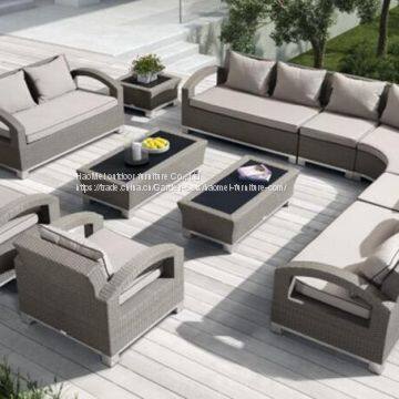 Single Middle Corner Sofa  Left/ right Arm Sofa Powder Coating Aluminum Frame10cm Seat / Back Cushion Axvision