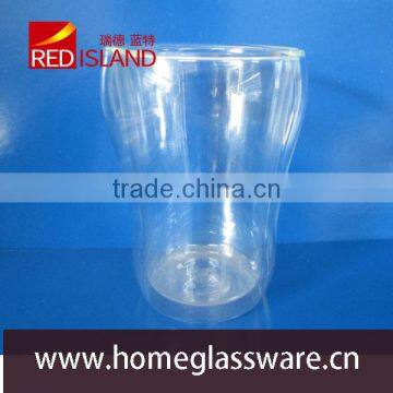 double-wall borosilicate beer glass bottle form china supplier