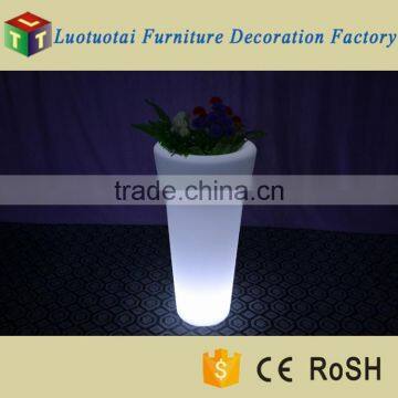 Led tall round flower pot/Fashionable rechargable led flower pot/big led flower pot