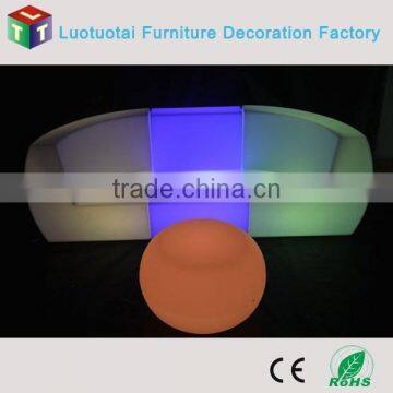 Modern Outdoor Furniture Colorful Pe Plastic Led Sofa Set Designs
