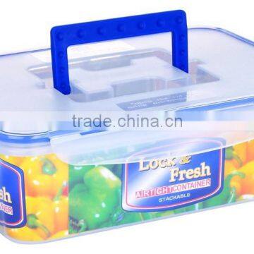 4500ml clear plastichealthy food box/BPA free container/fresh food box/vacuum seal food box