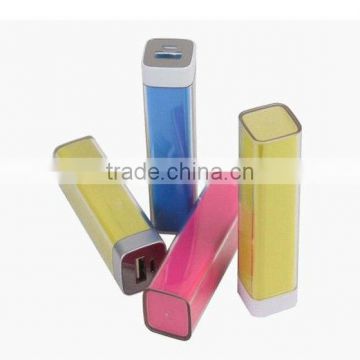 best selling best gift lipstick fashional portable power bank charger 2600mah power bank for samsung galaxy nexus