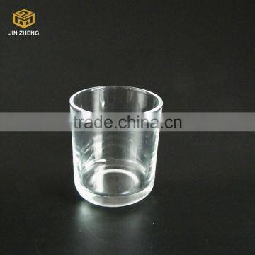 Wholesale glass candle cup for tealight, thick glass candle jar
