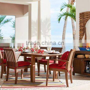 Teak Wood Table Chair Designs Malaysian Wood Dining Table Sets With Umbrella photo-4