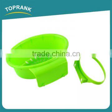 Toprank Colorful Plastic Vegetable Draining Strainer Basket Hanging Vegetable Food Strainer Basket With Holder photo-4