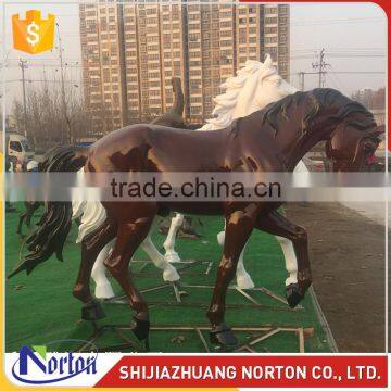 amusement park decoration brown resin horse sculptures NTRS658S