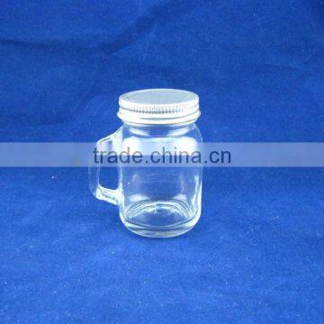 120ml glass mason jar,glass jam jar with handle