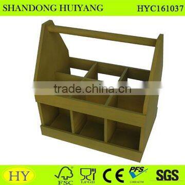 Wholesale 6 Bottle Wood Serving Tray for Wine photo-2