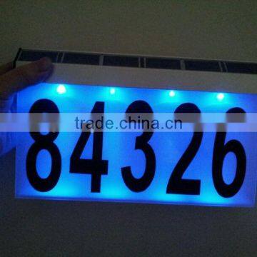 FQ-536 Aluminum Solar House Numbers Light Solar Door Light Solar Address Light With 2 Color Led Large Size photo-4