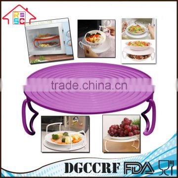 NBRSC Kitchen Plastic Multi Function Microwave Tray Food Dish Plate Stand Rack Wholesale