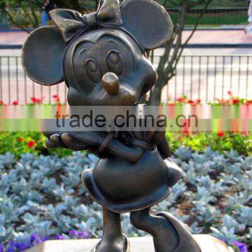 Animal Metal Detector Minnie Mouse Bronze Sculpture for Garden photo-3