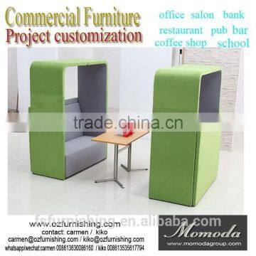 fashion design green cafe shop restaurant high back high seat sofa, VIP room shown room Commercial area Gets stuck sofa set