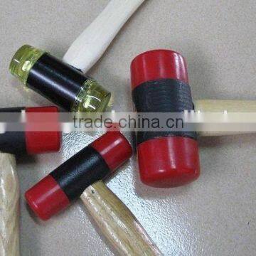 30mm two sides nylon hammer with wooden handle