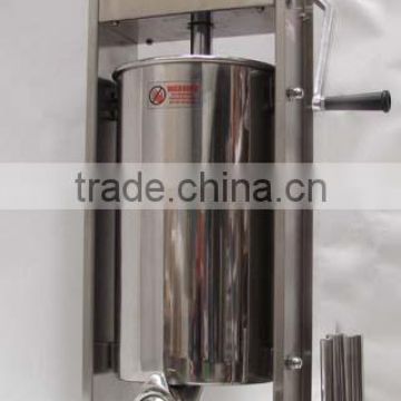 15L manual stainless steel vertical sausage stuffer 4 Stainless Stuffing Tubes