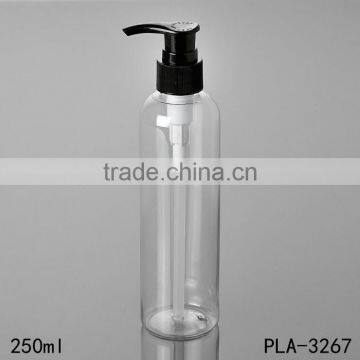 250ml Round Shoulder Shampoo Bottle Screw Pump Cosmetic Lotion Clear Pet Plastic Bottle China Suppliers Best Sellers photo-2