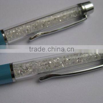 Competitive Price Metal Blue Crystal Diamond Ball Pen for Wedding/promotion photo-3