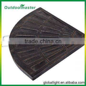 Patio Fan Shaped Resin Bronze Umbrella Base for Cross Base Umbrella photo-3